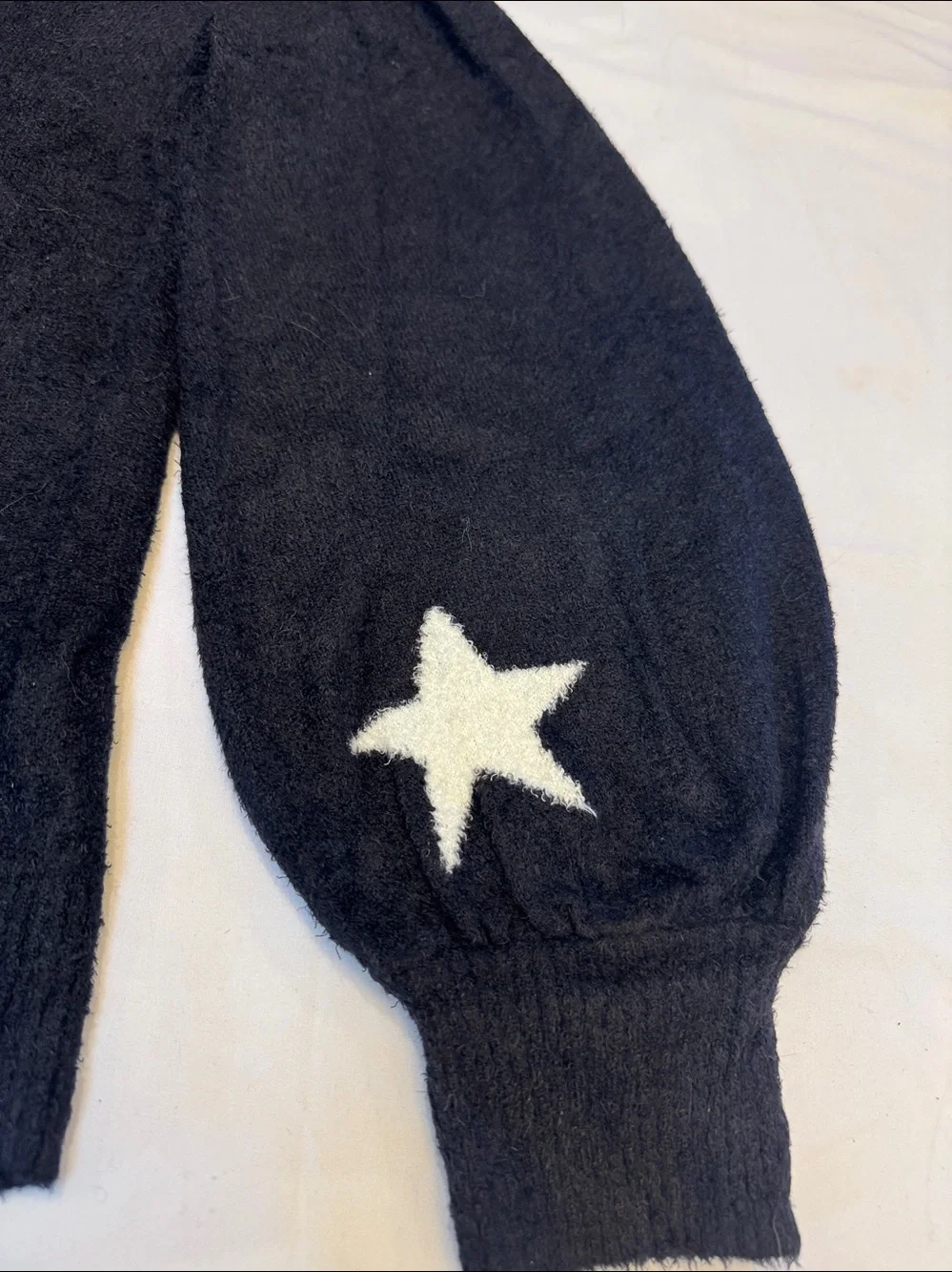 Rachel Zoe Navy Crewneck Sweater with White Star Accents